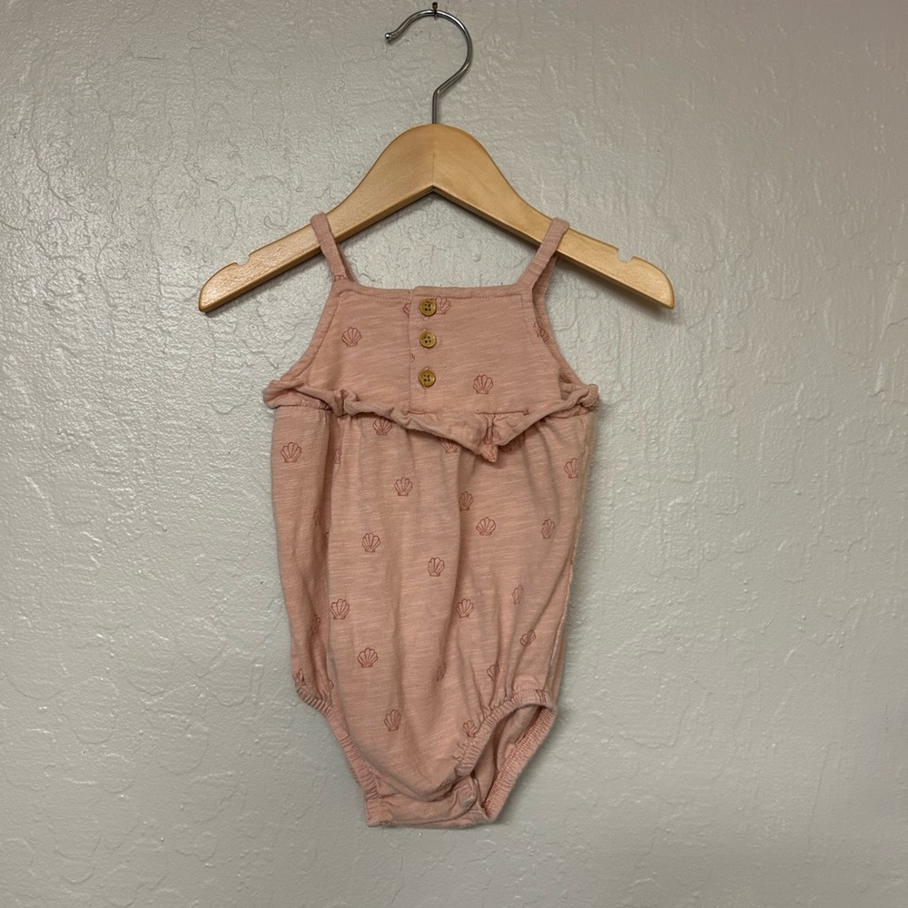 $12 ADD ON little co. seashell romper 6M Zara Mini Boden Janie and Jack Baby Gap
